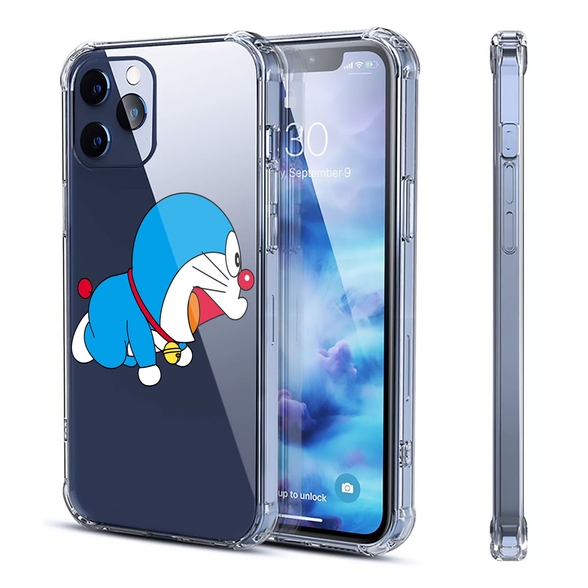 （画像用） ドラえもん Doraemon 【iPhone 12シリーズ対応】透明スマホケース（クリアソフトケース）